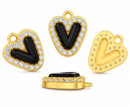 Noir Heart Diamond Pendant
