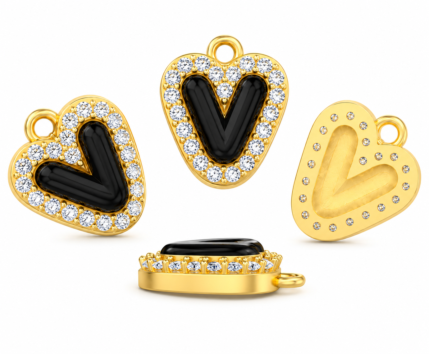 Noir Heart Diamond Pendant