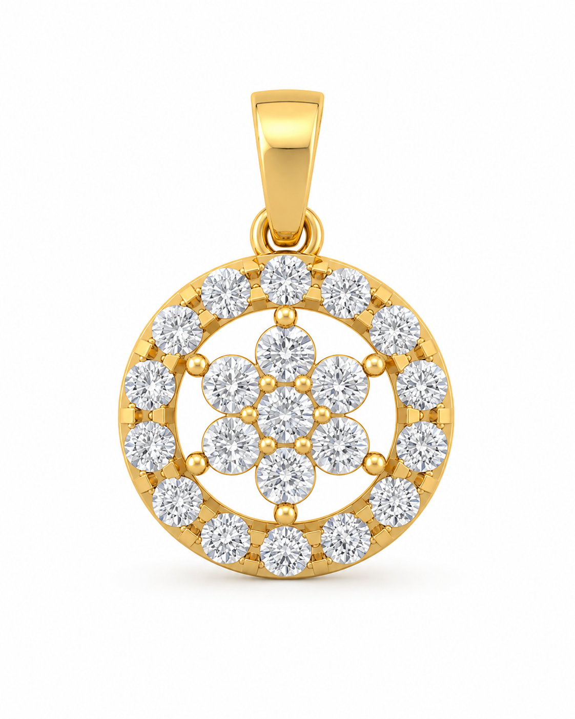 Aurora Bloom Diamond Pendant & Stud Earrings Set - Image 2