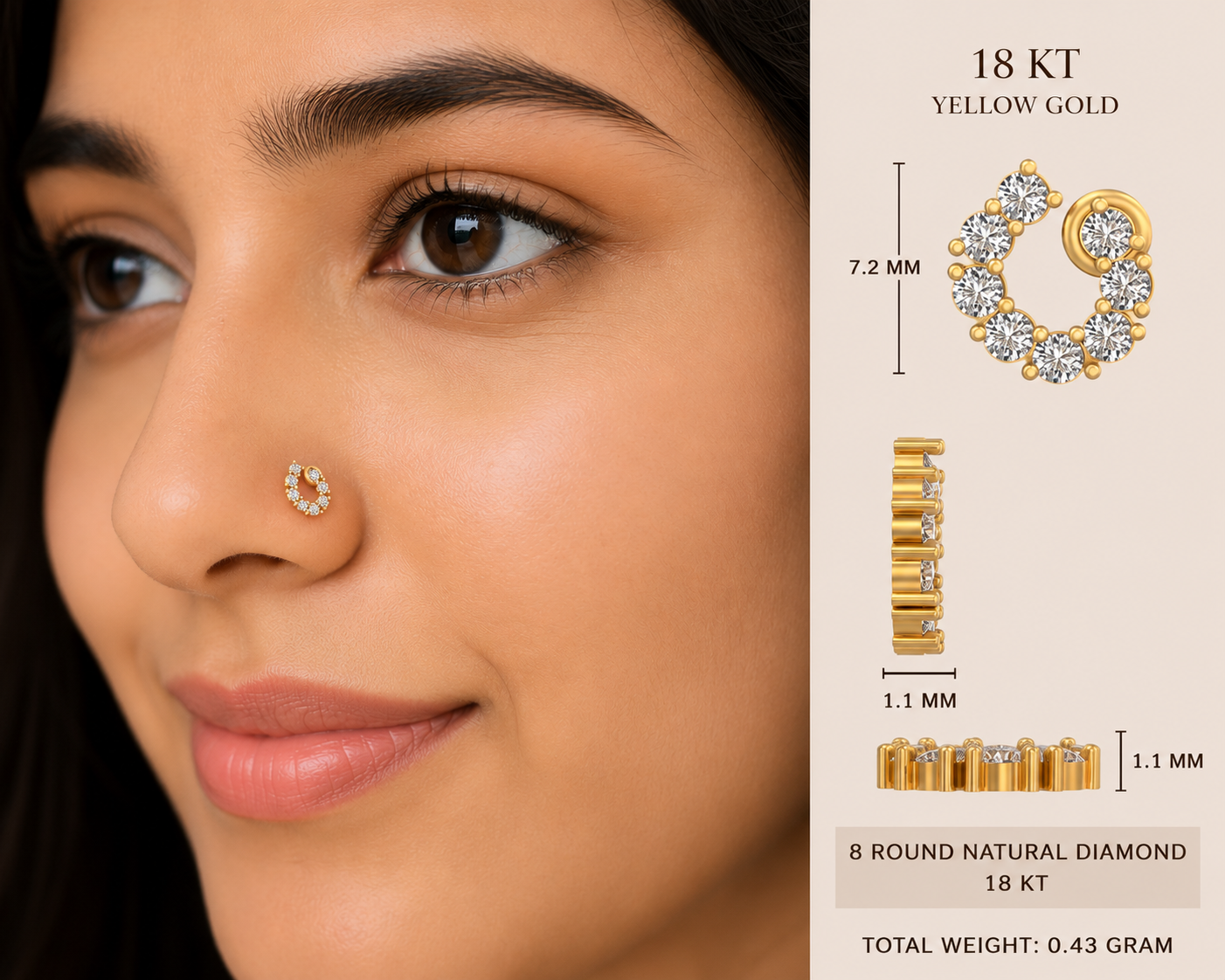 Eternal Halo Nose pin - Image 2
