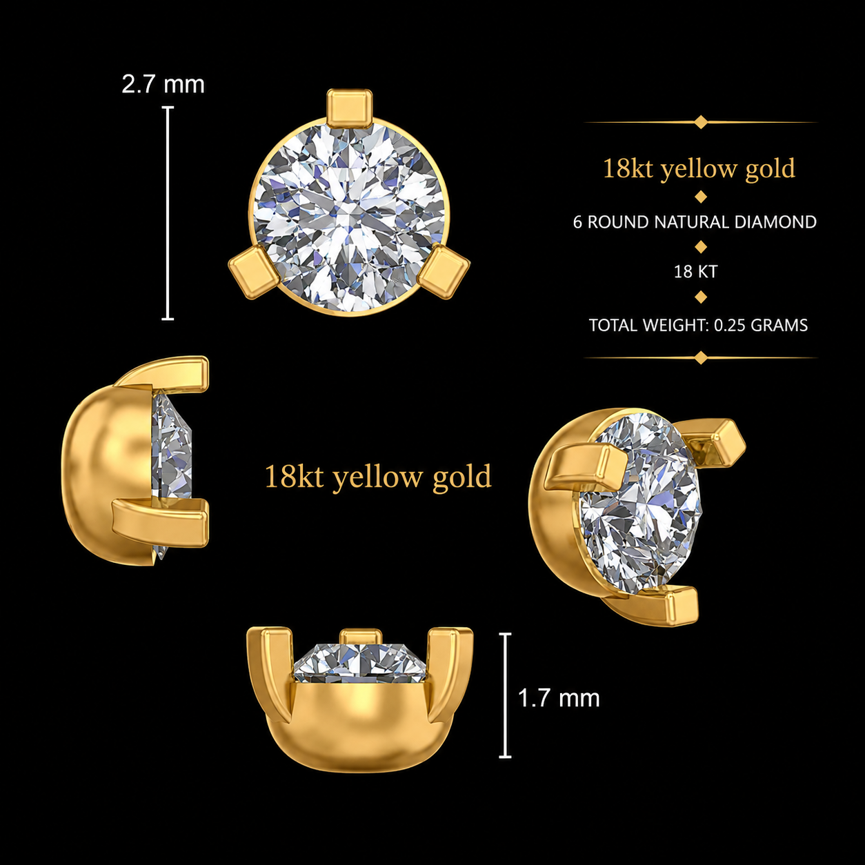 Solitaire Nose pin - Image 3